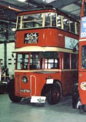 London United Trolleybus No 1. These trolleybuses, known
as "Diddlers" were built for LUT in 1931. They bore
a distinct resemblance to the "Feltham" tramcars.