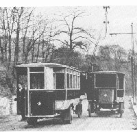 Two Cedes Stoll trolleybuses exchange trolleys.
