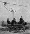 The world's very first trolleybus, the Elektromote.